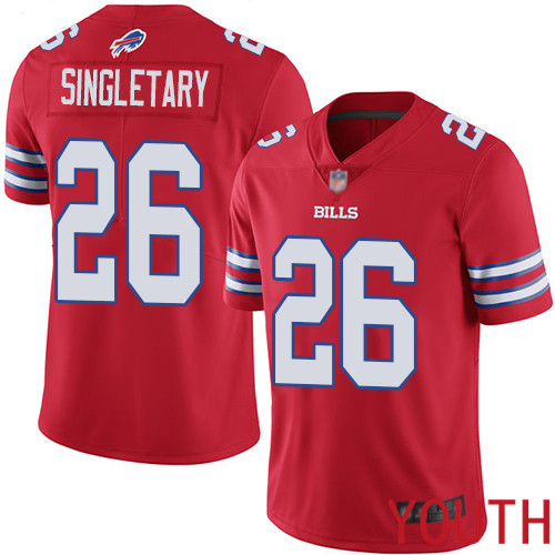 Youth Buffalo Bills #26 Devin Singletary Limited Red Rush Vapor Untouchable NFL Jersey->youth nfl jersey->Youth Jersey